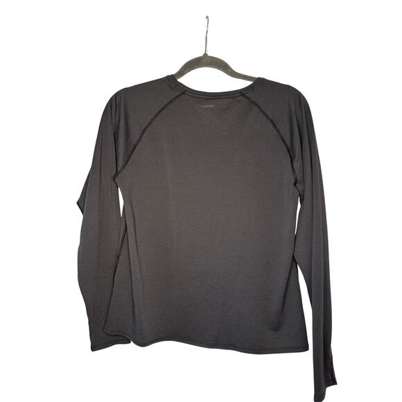 Outdoor Voices Dark Gray Long Sleeve Light Weight Top Sz M - Picture 3 of 5